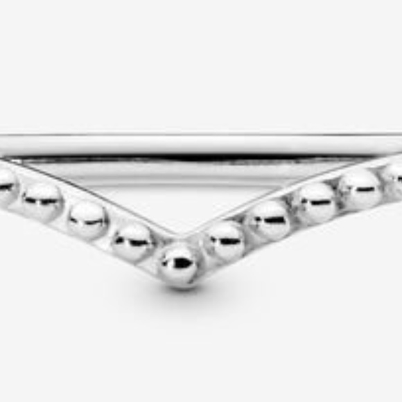 Pandora Beaded Wishbone ring in Sterling Silver - Picture 2 of 5
